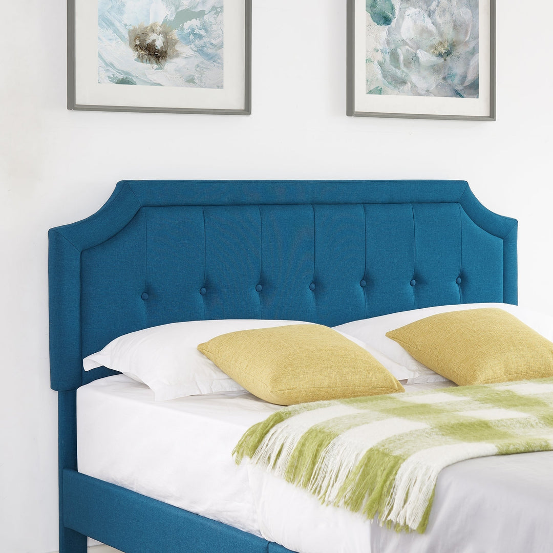 Javlergo Modern Upholstered Bed Frame with Height Adjustable Headboard Heavy-Duty Frame No Box Spring Needed