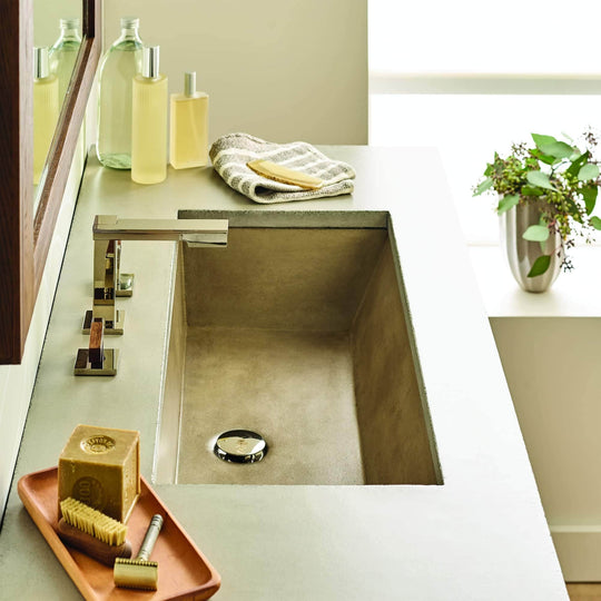 Arcata Nativestone Concrete Undermount Trough Bathroom Sink