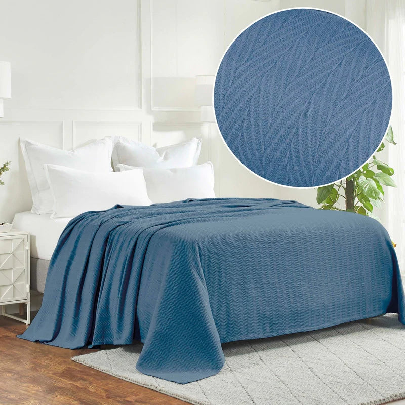Metro Zig-Zag Chevron All-Season Bedding Cotton Blanket
