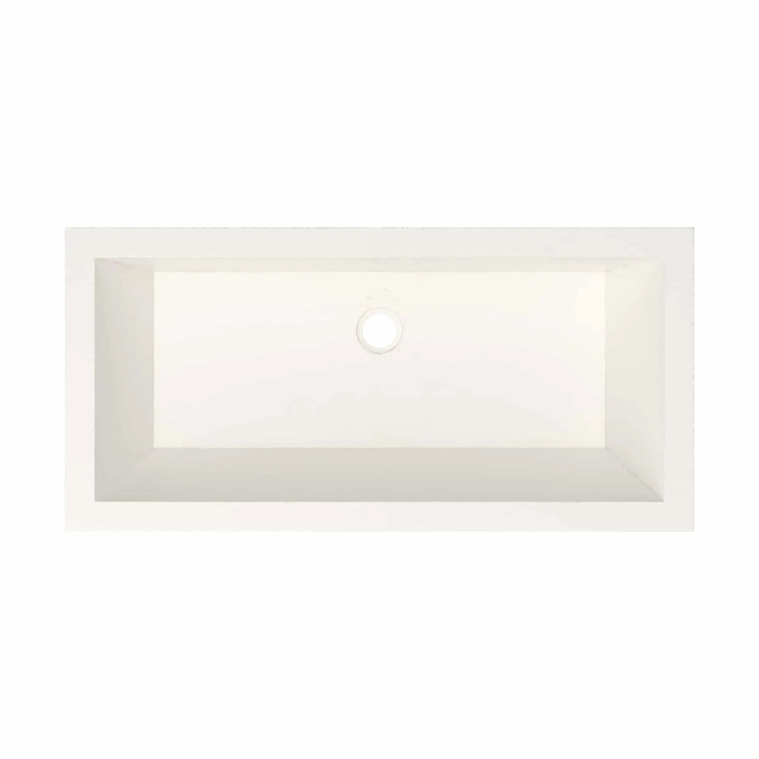 Arcata Nativestone Concrete Undermount Trough Bathroom Sink