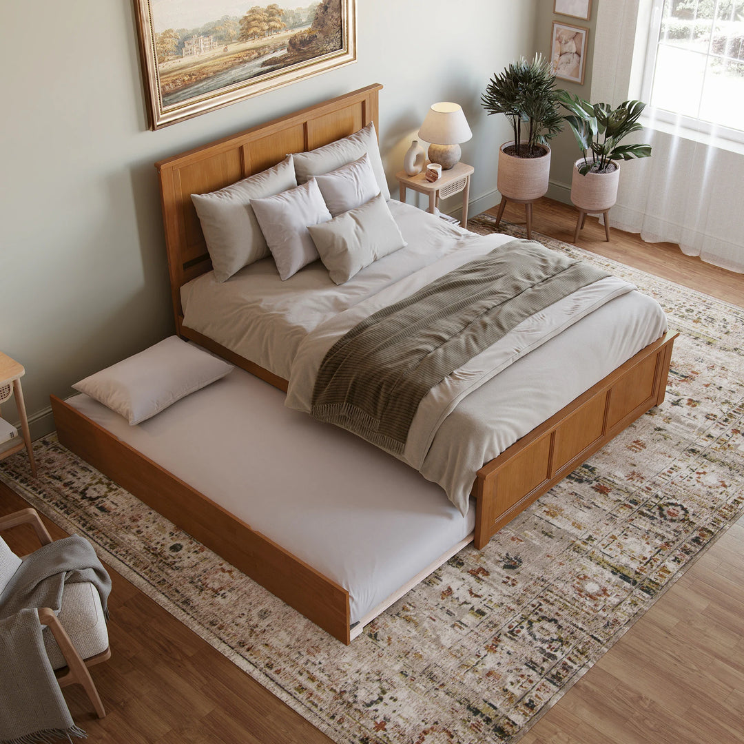 Madison Platform Bed with Matching Footboard & Trundle