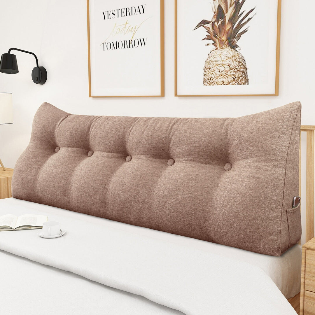 Bed Rest Wedge Reading Pillow Headboard Back Support Cushion