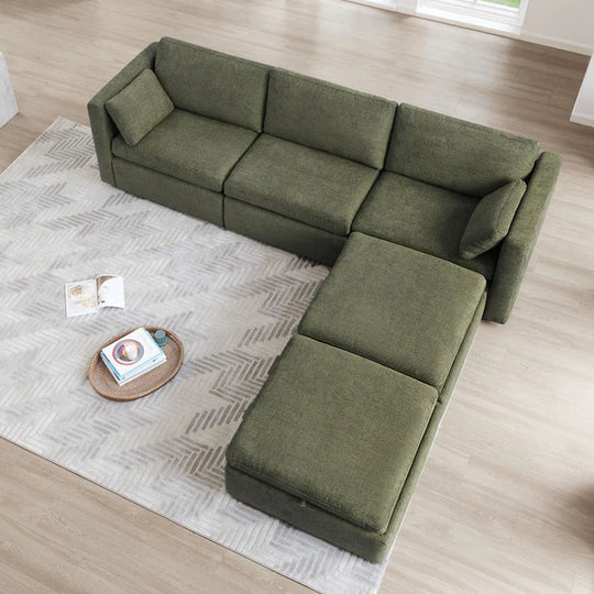 Mia Oversized Modular Sectional Fabric Sofa