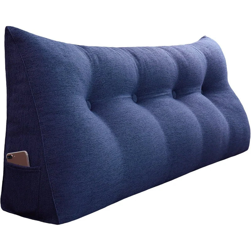 Bed Rest Wedge Reading Pillow Headboard Back Support Cushion