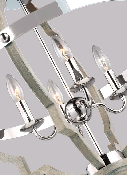 Freemont 4 - Light Dimmable Lantern Geometric Chandelier
