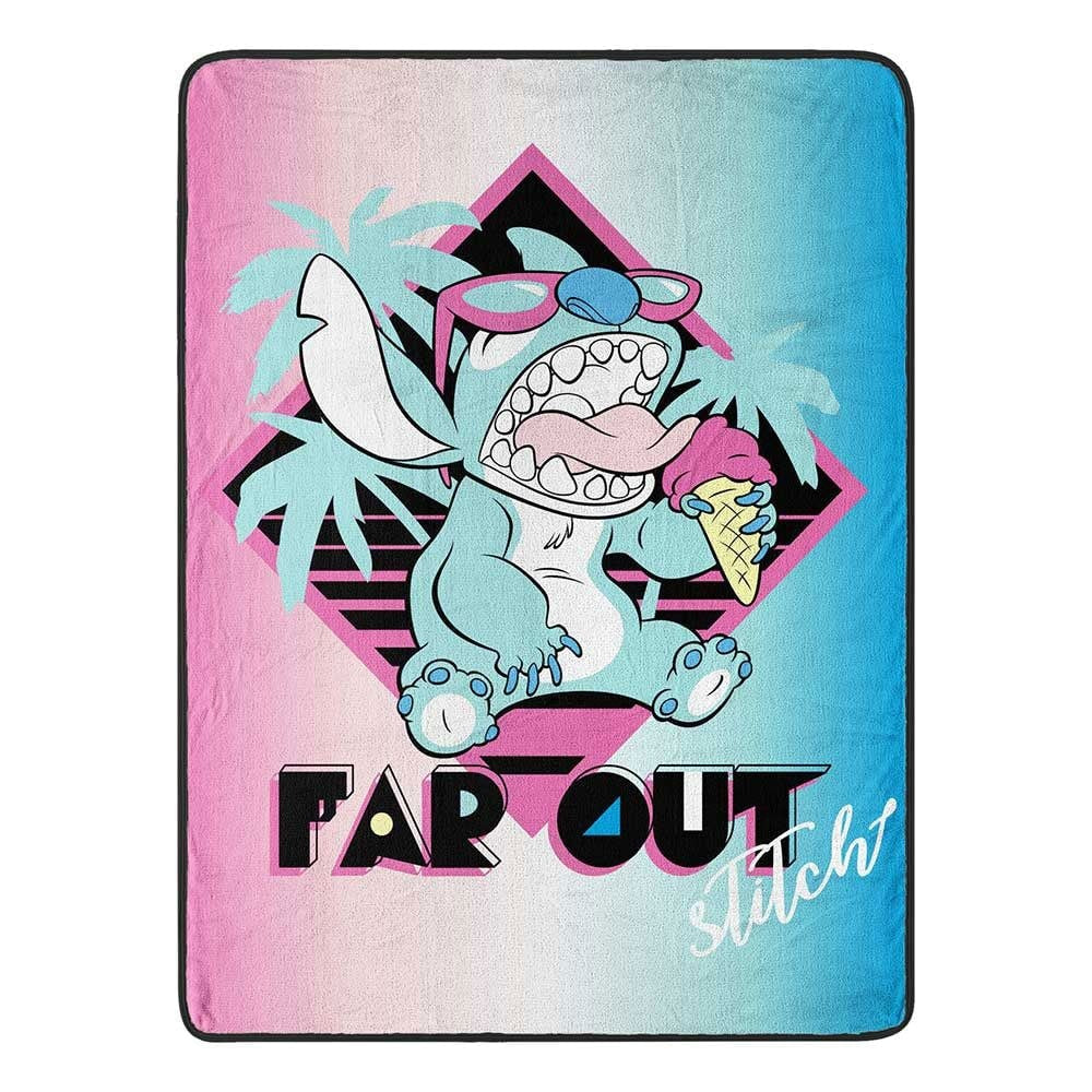 Lilo & Stitch, "Far Out Stitch" Micro Raschel Throw Blanket