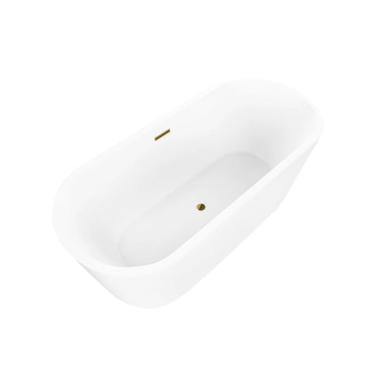 54" Acrylic Freestanding Soaking Bathtub
