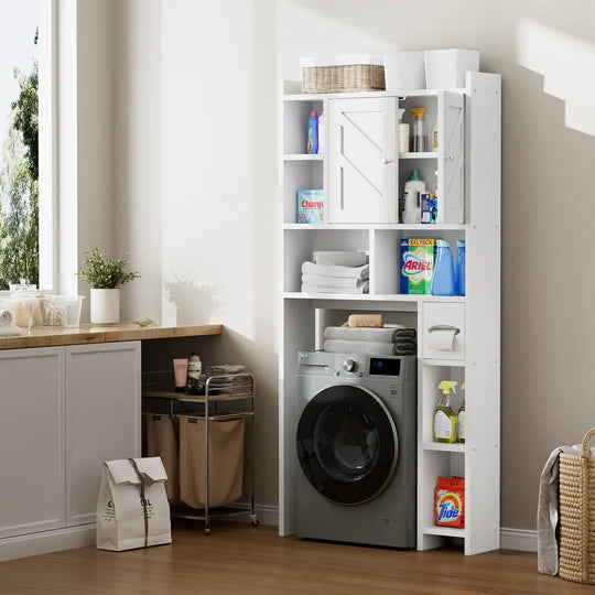 Over-The-Toilet Bathroom Storage Cabinet with Tissue Holder