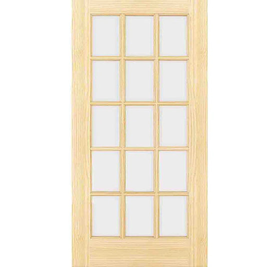French Door 15-Lite Clear Glass