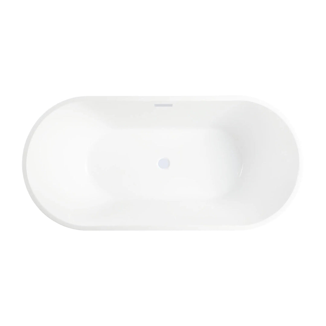 54" Acrylic Freestanding Soaking Bathtub