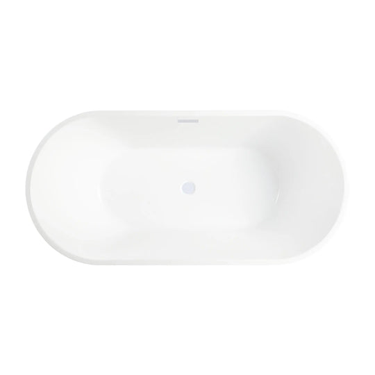 54" Acrylic Freestanding Soaking Bathtub