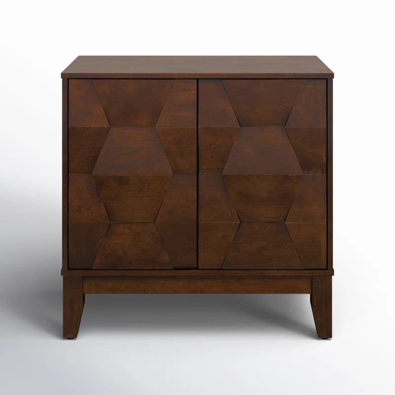 Sara 30.6" Contemporary 2 - Door Storage Cabinet with Adjustable Shelves