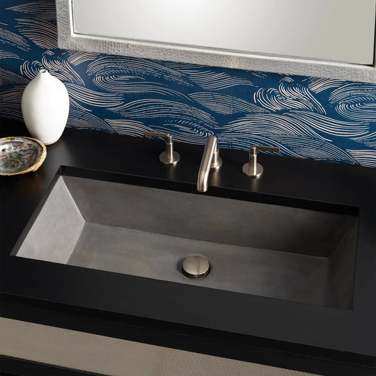 Arcata Nativestone Concrete Undermount Trough Bathroom Sink