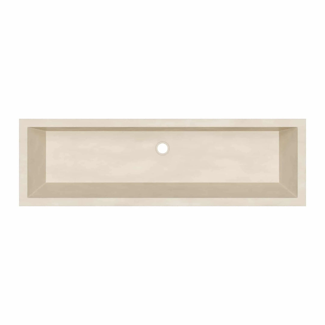 Arcata Nativestone Concrete Undermount Trough Bathroom Sink