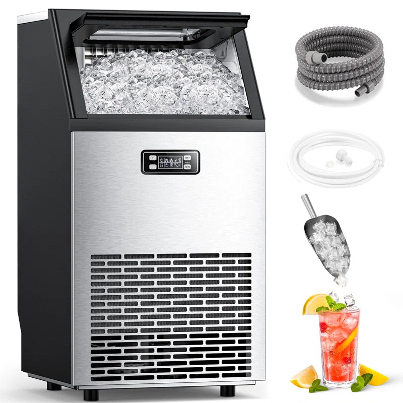 100 Lb. Daily Production Clear Ice Freestanding Ice Maker
