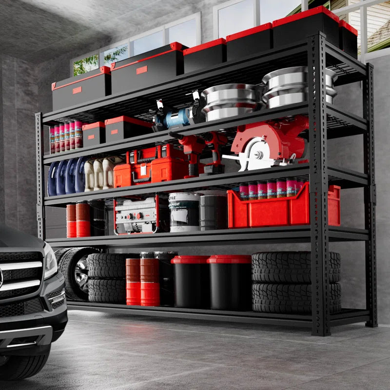 Rikuto Adjustable Heavy Duty Metal Shelving Unit for Garage,Pantry,Storage,Toolsheds, Warehouses