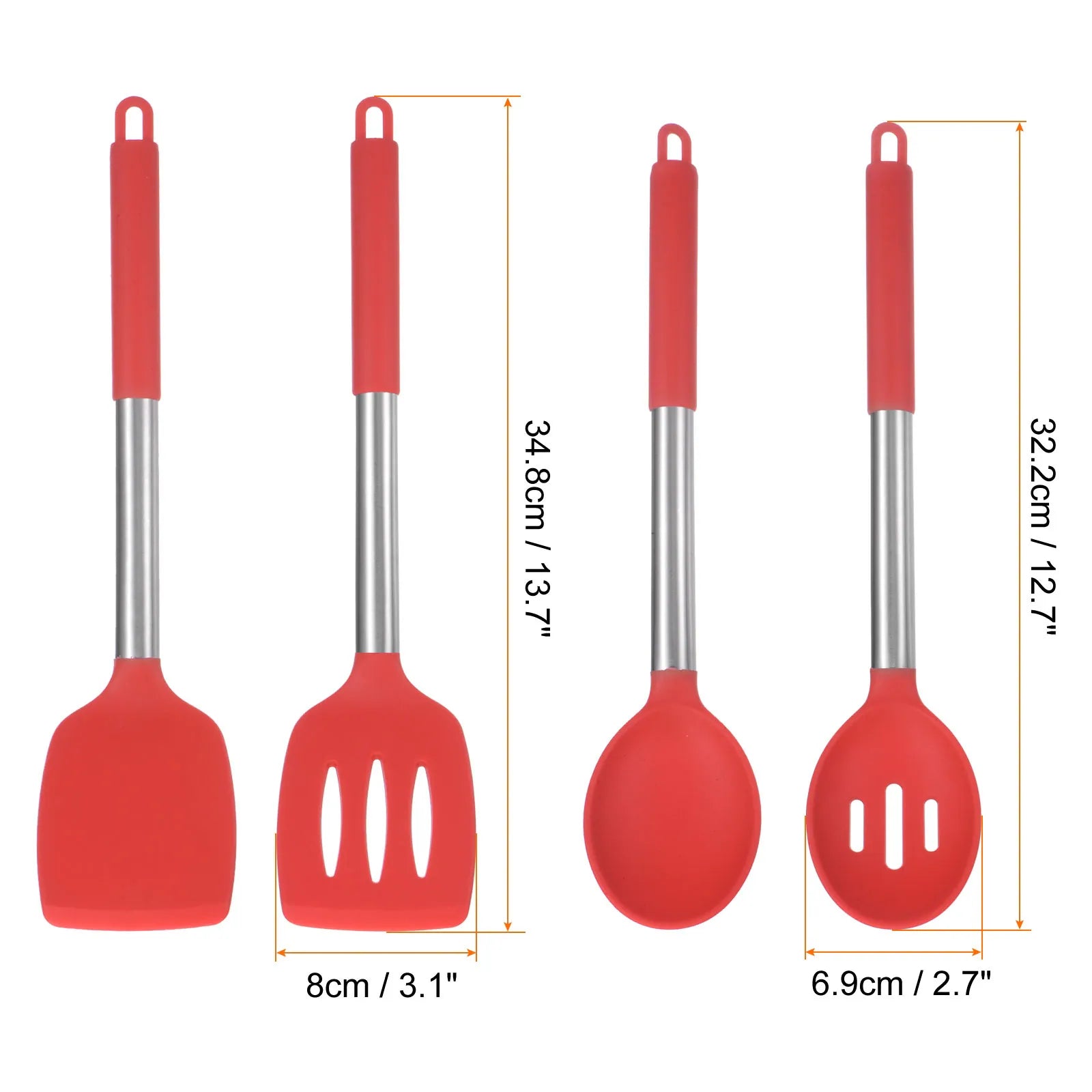 Silicone Cooking Spatulas and Spoons, Heat Resistant Cooking Utensils Set