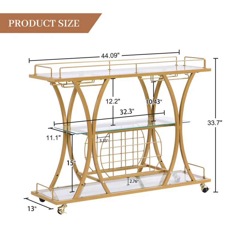Forbin Metal Bar Cart