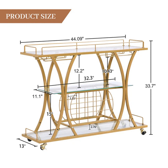 Forbin Metal Bar Cart