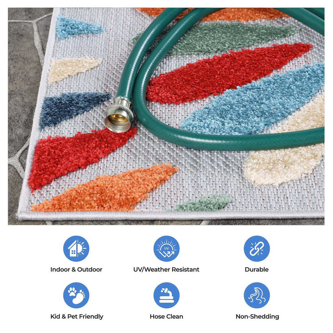 Marigold Floral Indoor Outdoor Area Rug