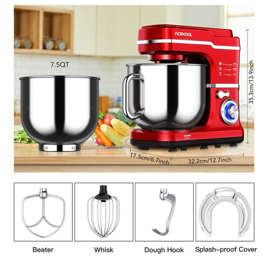 7.5 Quarts 10 Speed Tilt Head Kitchen Stand Mixer