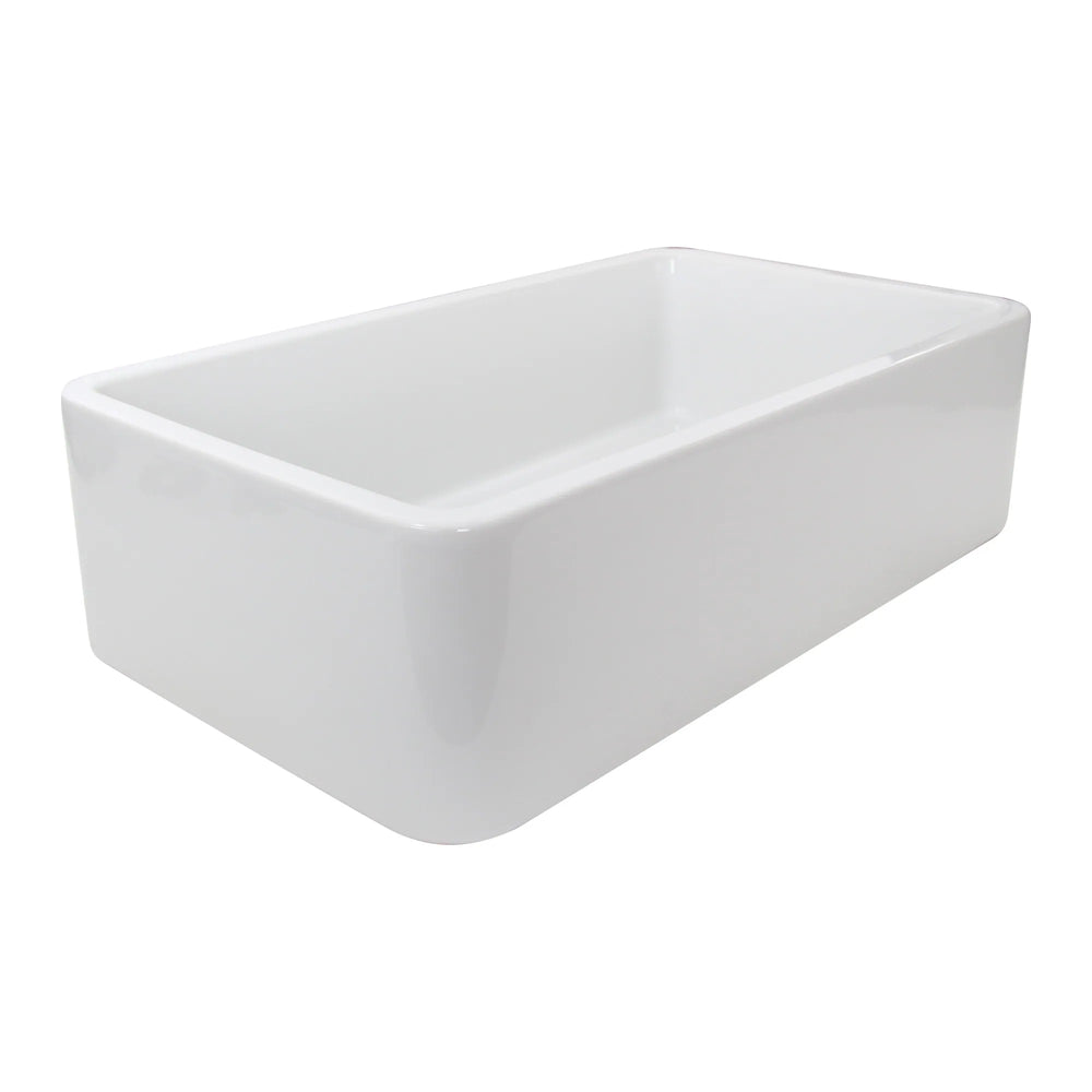 31-Inch Fireclay White Farmhouse Kitchen Sink - 31 X 18 X 8.75 Inches