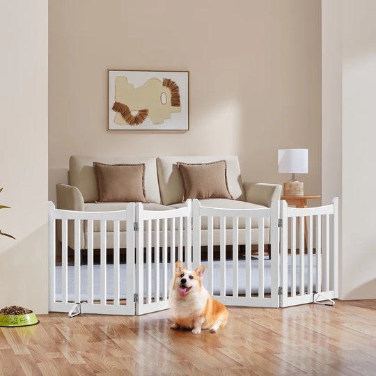 79.5" Long and 24" Tall Freestanding Wooden Dog Gate