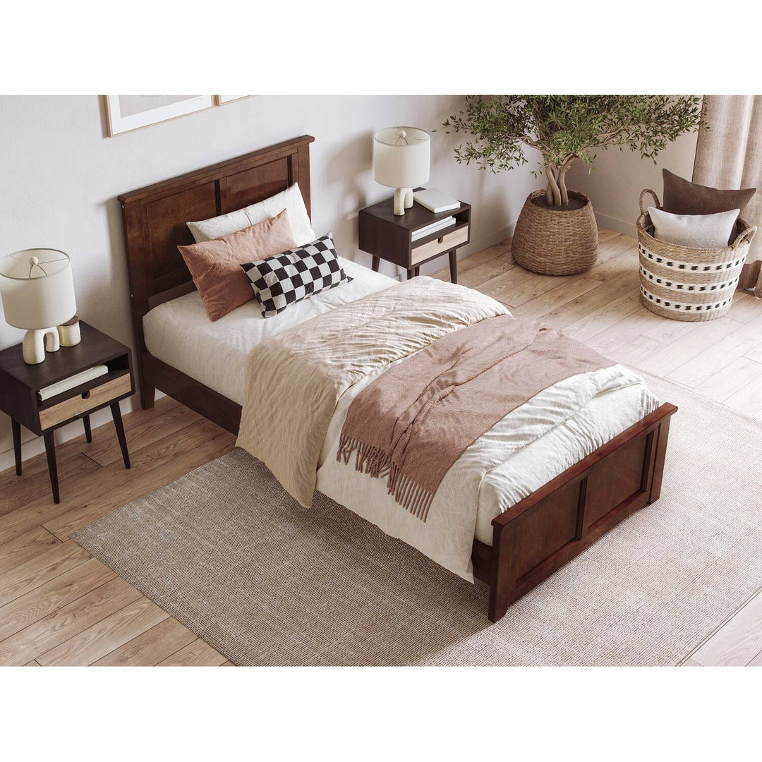 Charlotte Solid Wood Low Profile Platform Bed with Matching Footboard