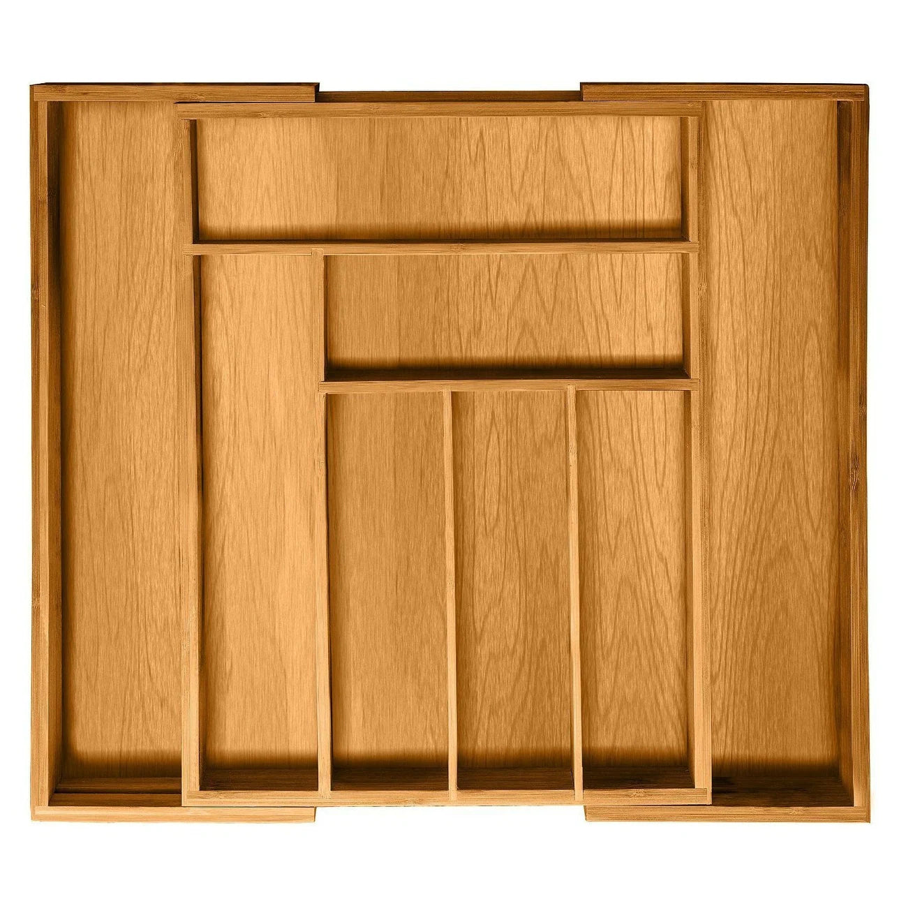 Expandable Silverware Organizer - Bamboo Kitchen Drawer Organizer, Utensil Holder - Drawer Organization and Storage