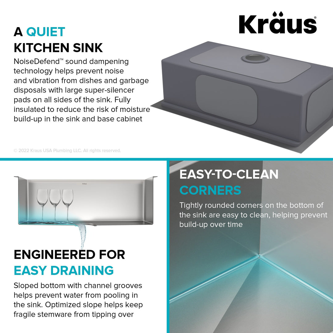 Kore Workstation Drop-In Stainless Steel Kitchen Sink