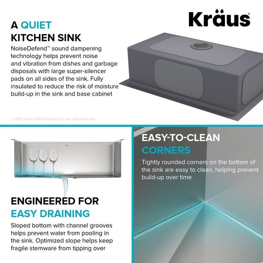 Kore Workstation Drop-In Stainless Steel Kitchen Sink