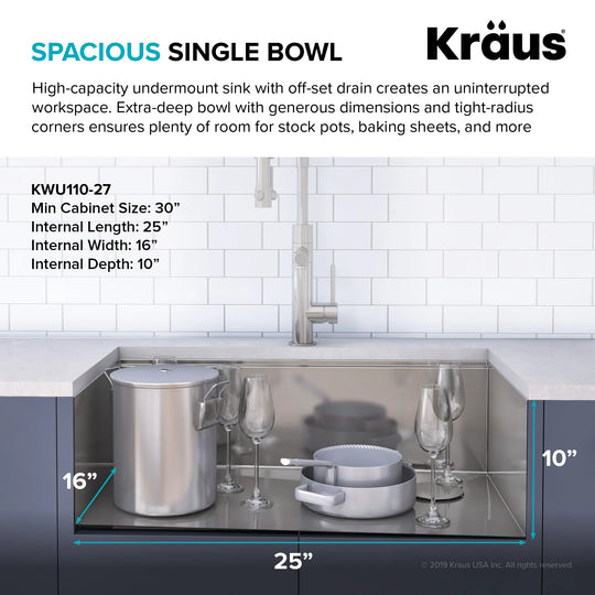 Kore Workstation Undermount Stainless Steel Kitchen Sink