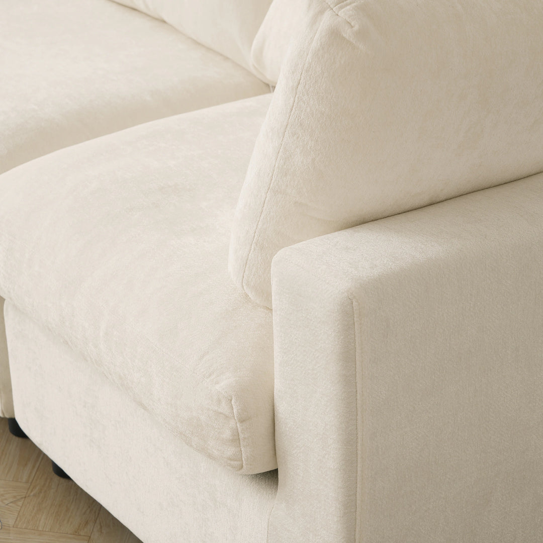 Modern Cloud Sectional Couches for Living Room Set, Chenille U-Shaped Sofa Couch
