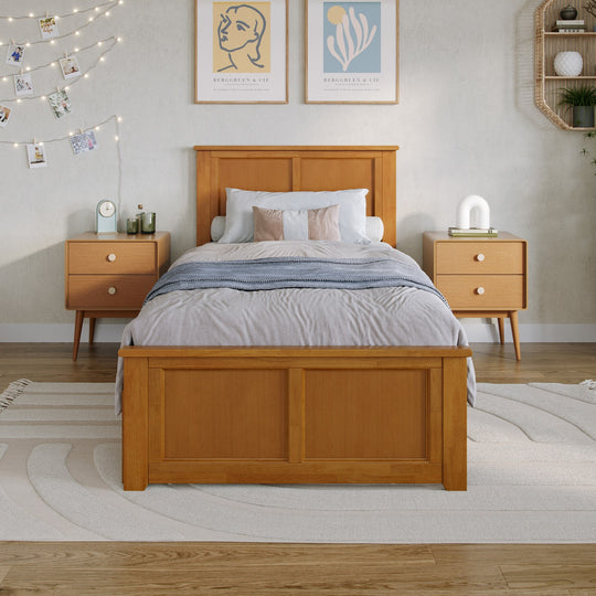 Madison Platform Bed with Matching Footboard & Trundle