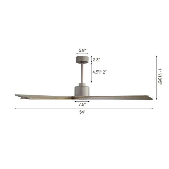 54 Inch DC Motor Indoor Ceiling Fan without Lights