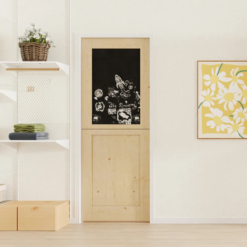 Blackboard Interior Dutch Door Easy-To-Clean Surface without Hardware Included