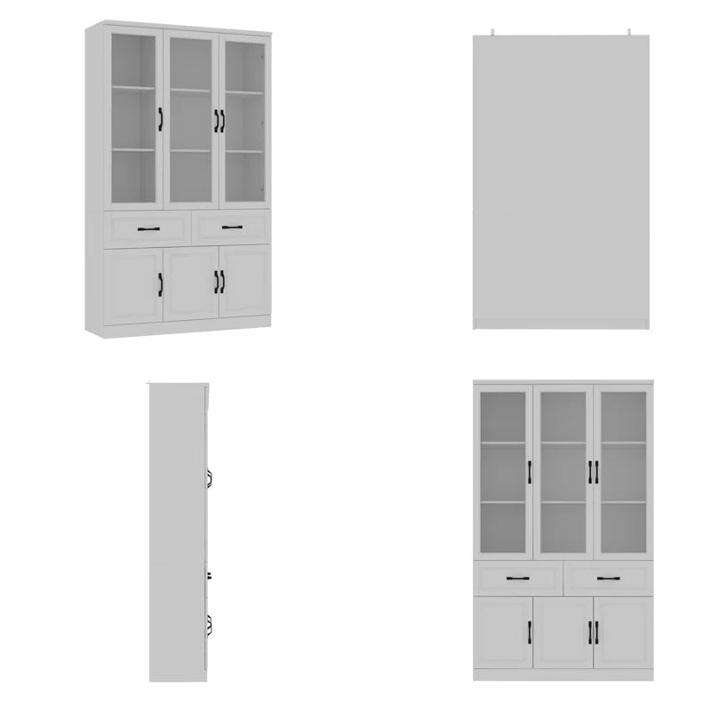 79'' H X 47'' W 4-Tier Office Storage Cabinet with 2-Drawer