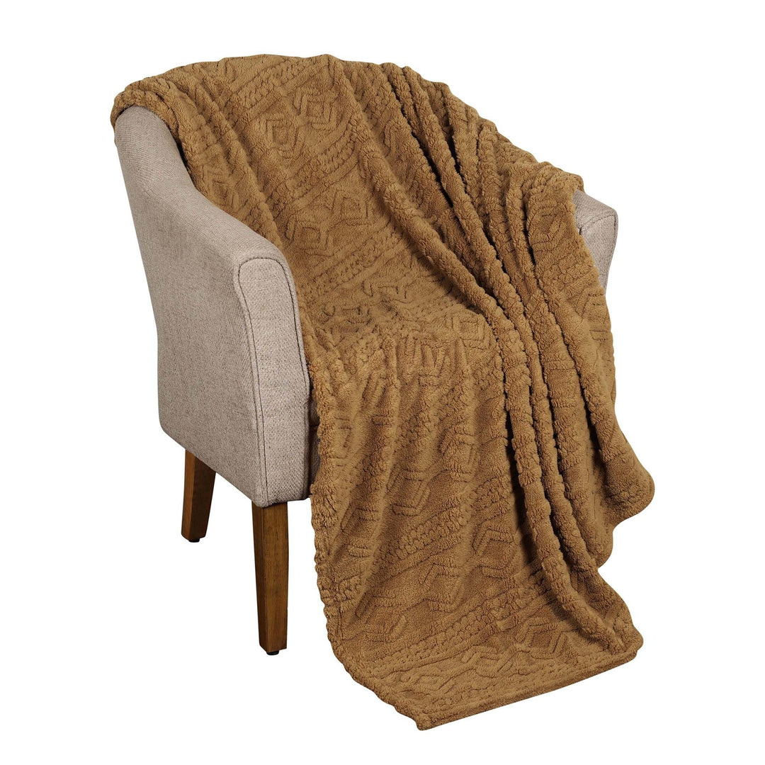 Arctic Boho Jacquard Plush Fluffy Fleece Blanket