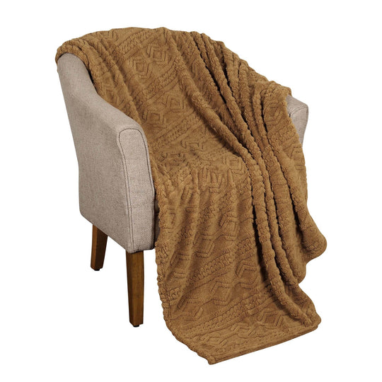 Arctic Boho Jacquard Plush Fluffy Fleece Blanket