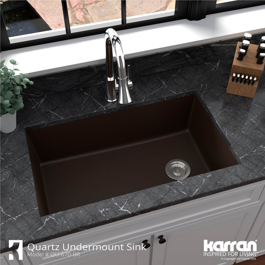 Undermount Quartz Single-Bowl Kitchen Sink