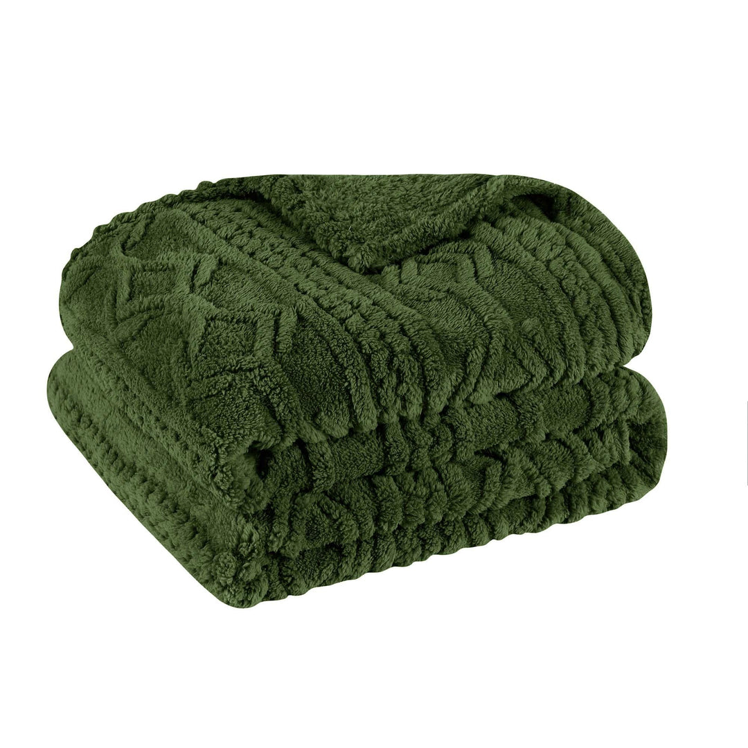 Arctic Boho Jacquard Plush Fluffy Fleece Blanket