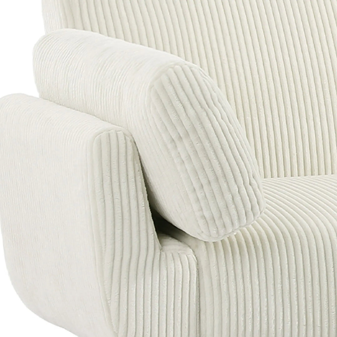 73" W Upholstered Corduroy Convertible Sleeper Sofa Bed with Pillows