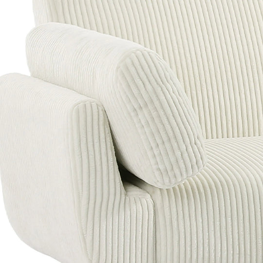 73" W Upholstered Corduroy Convertible Sleeper Sofa Bed with Pillows