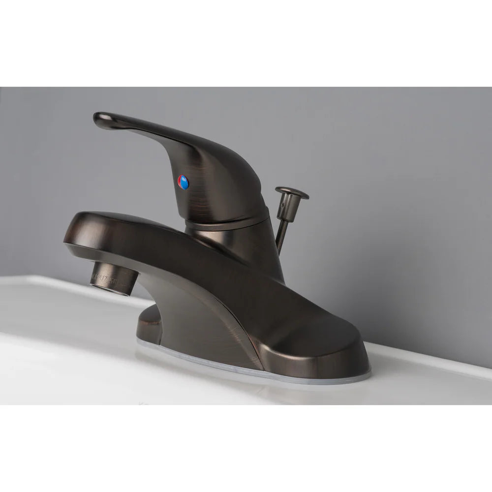 Classic Single Handle Centerset Lavatory Faucet with Pop-Up Drain Assembly