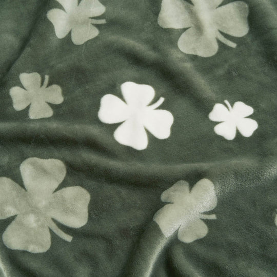 Lucky Clovers Plush Throw Blankets