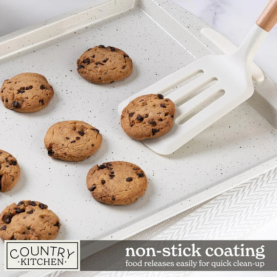 Nonstick Stackable Bakeware Set - Heavy Duty, Durable, Easy Release Baking Set, 10 Pcs