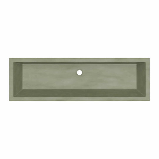 Arcata Nativestone Concrete Undermount Trough Bathroom Sink