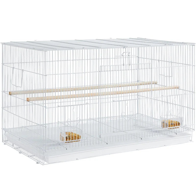 Taylorsville Iron Flat Top Table Top Bird Cage with Perch