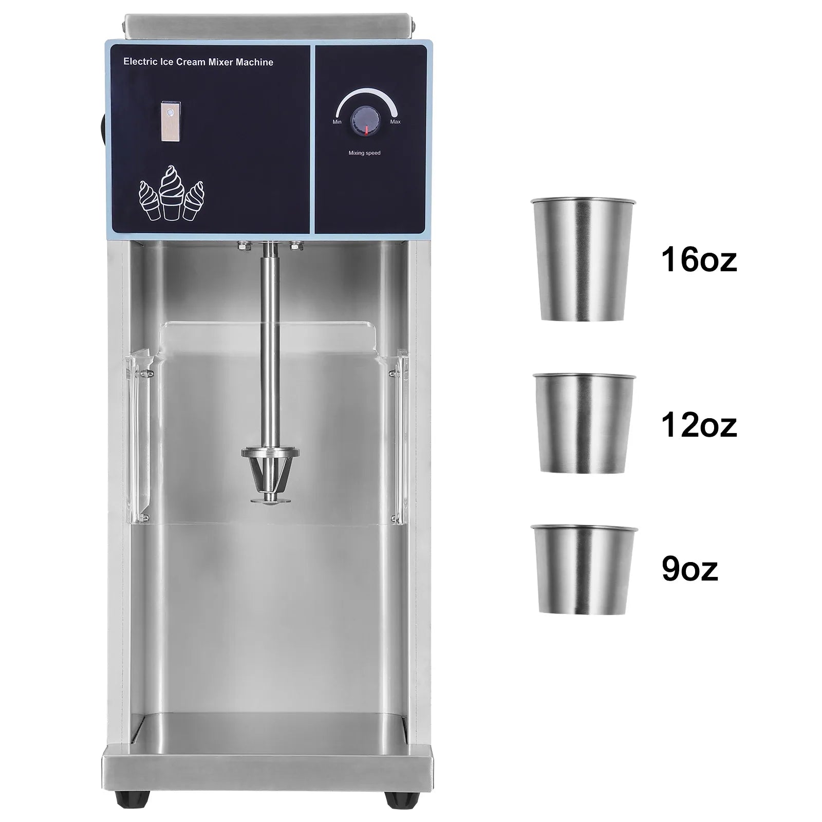 Ice Cream Blender, High-Speed Ice Cream Maker Mixer Stir Machine, Stepless Speed Adjustment