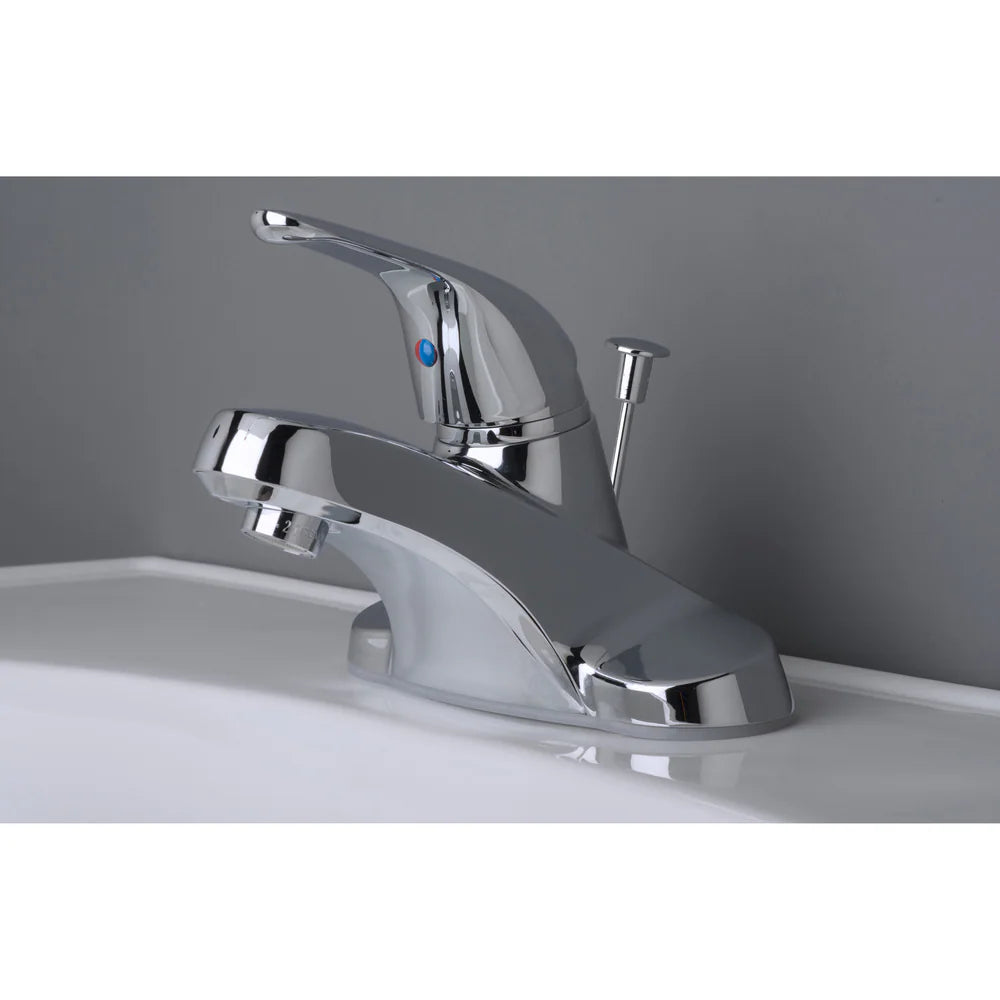 Classic Single Handle Centerset Lavatory Faucet with Pop-Up Drain Assembly